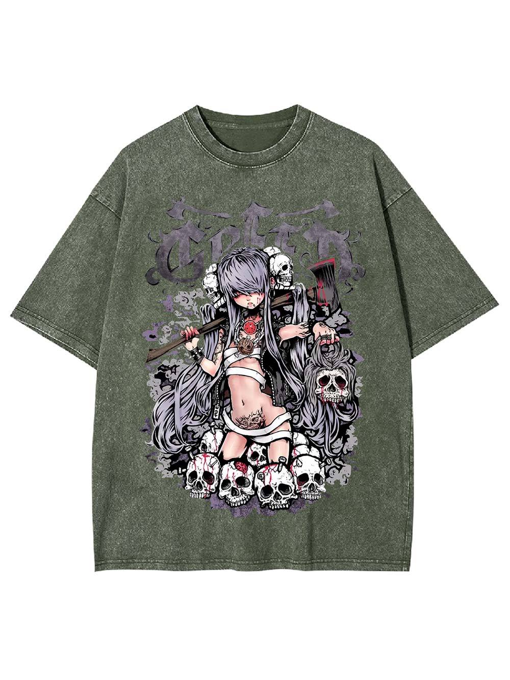 Queen of Skulls Washed Tshirt