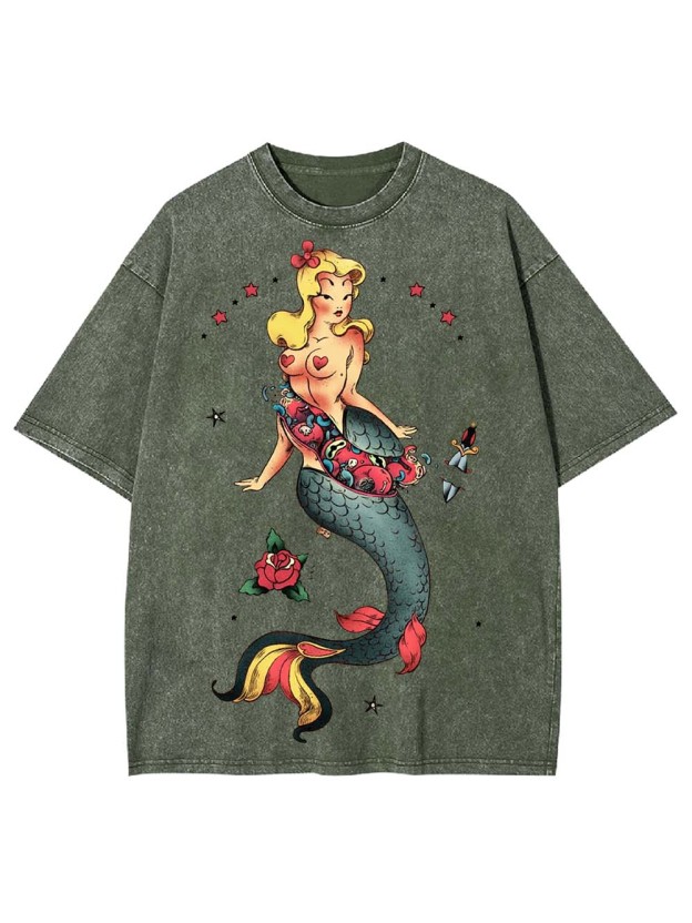 The Broken Mermaid Washed Tshirt