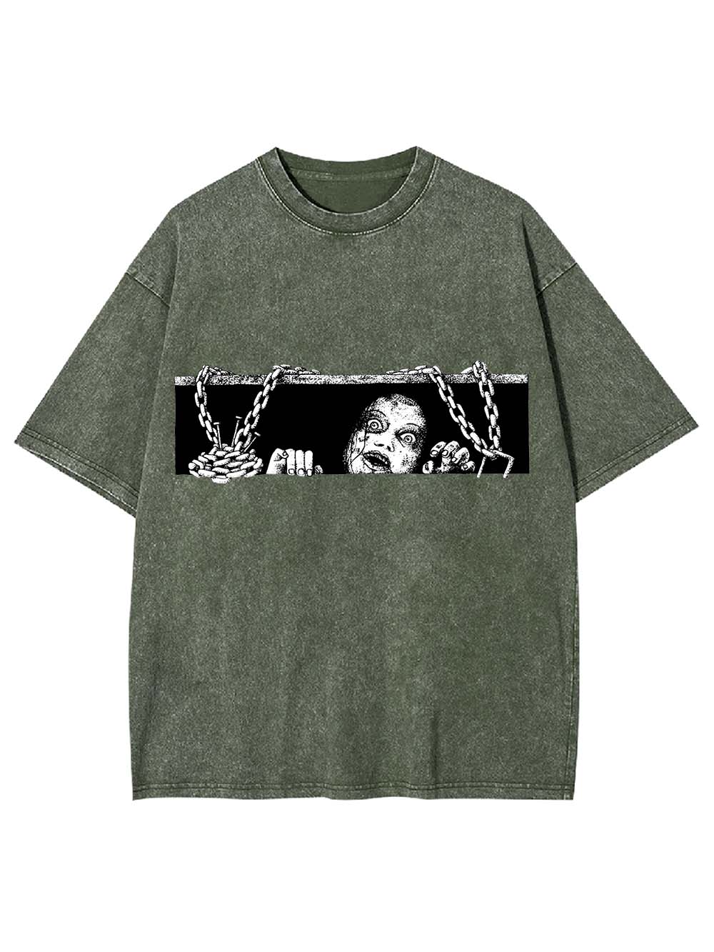 Chained Horror Washed Tshirt