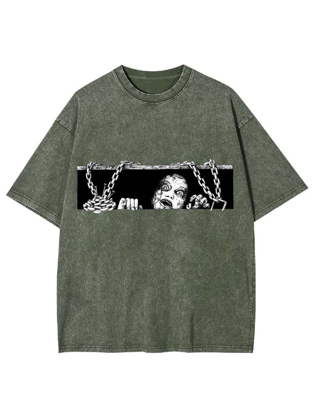 Chained Horror Washed Tshirt