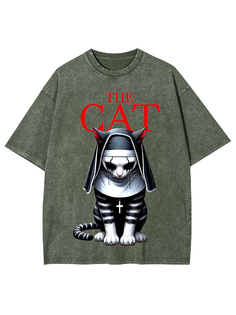 The Cat Nun Washed Tshirt