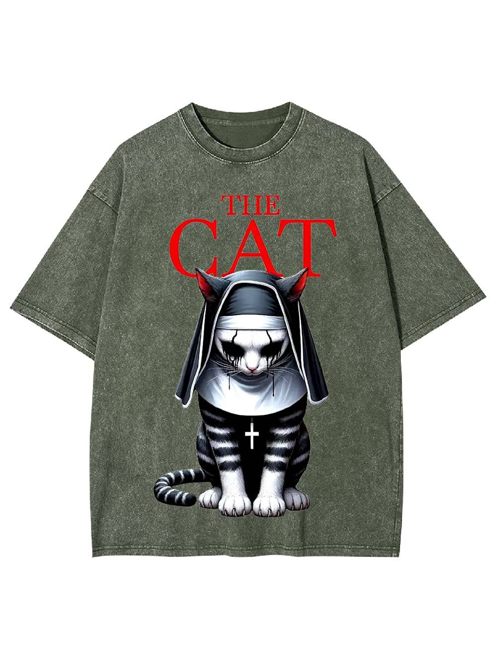 The Cat Nun Washed Tshirt