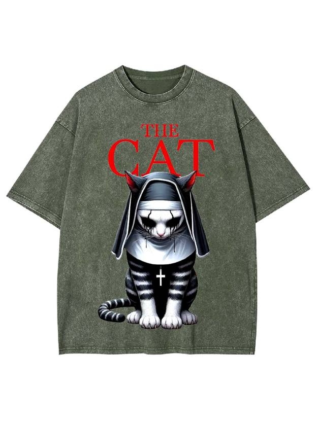 The Cat Nun Washed Tshirt