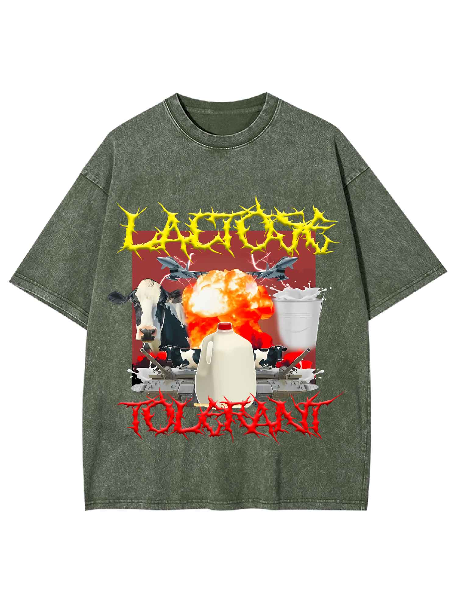Lactose Intolerant Washed Tshirt