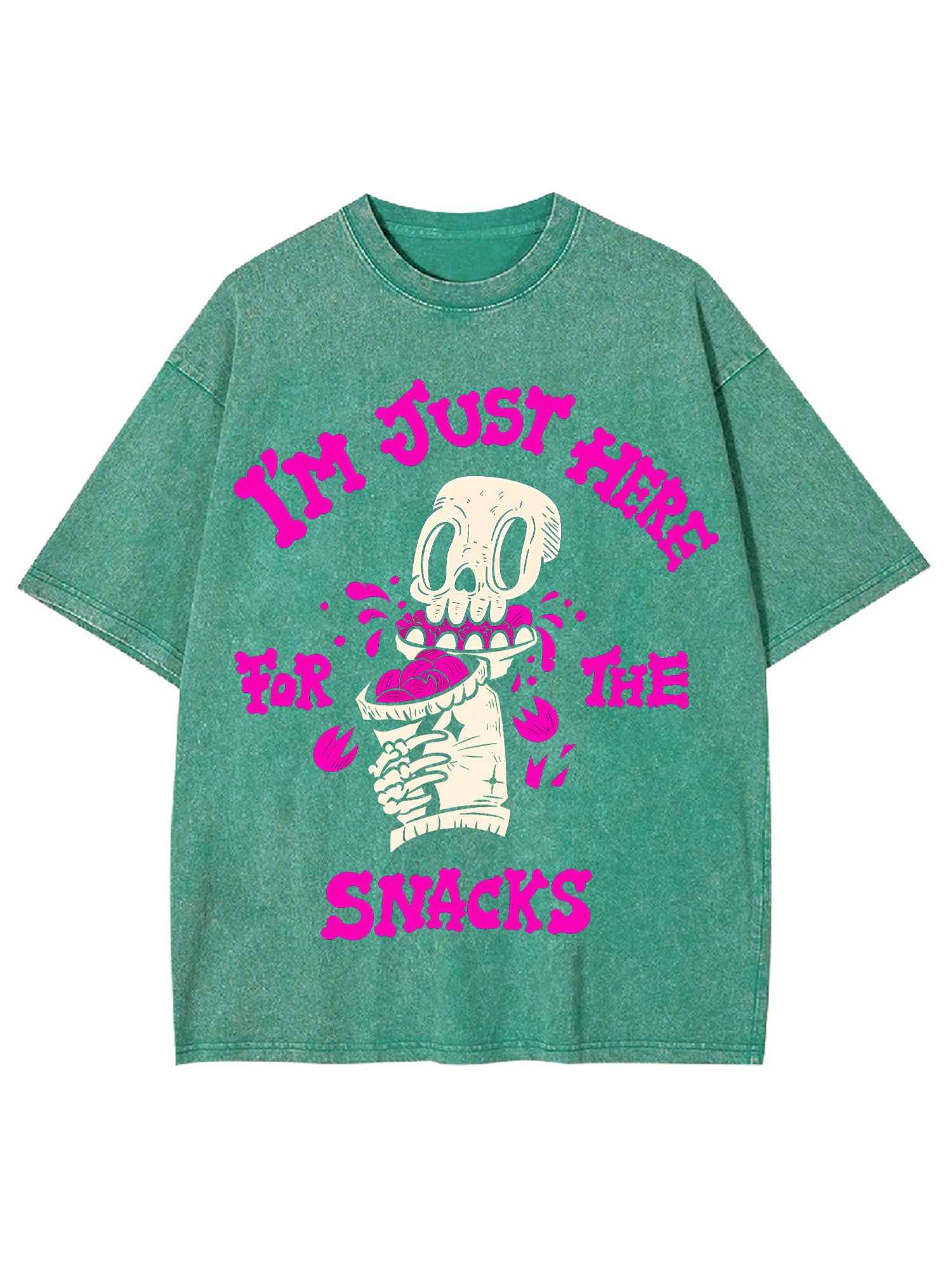 I'm Just Here For The Snacks Washed Tshirt