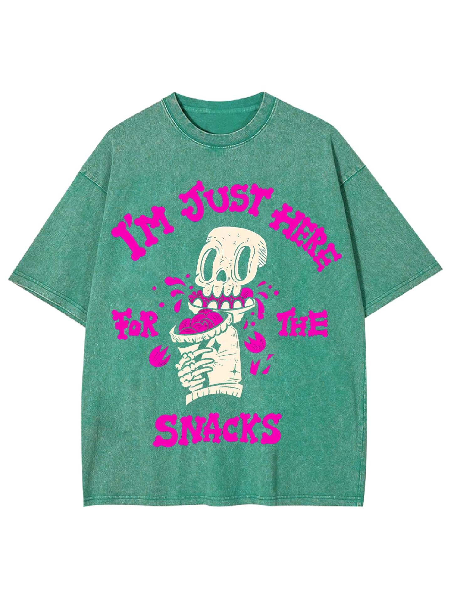 I'm Just Here For The Snacks Washed Tshirt