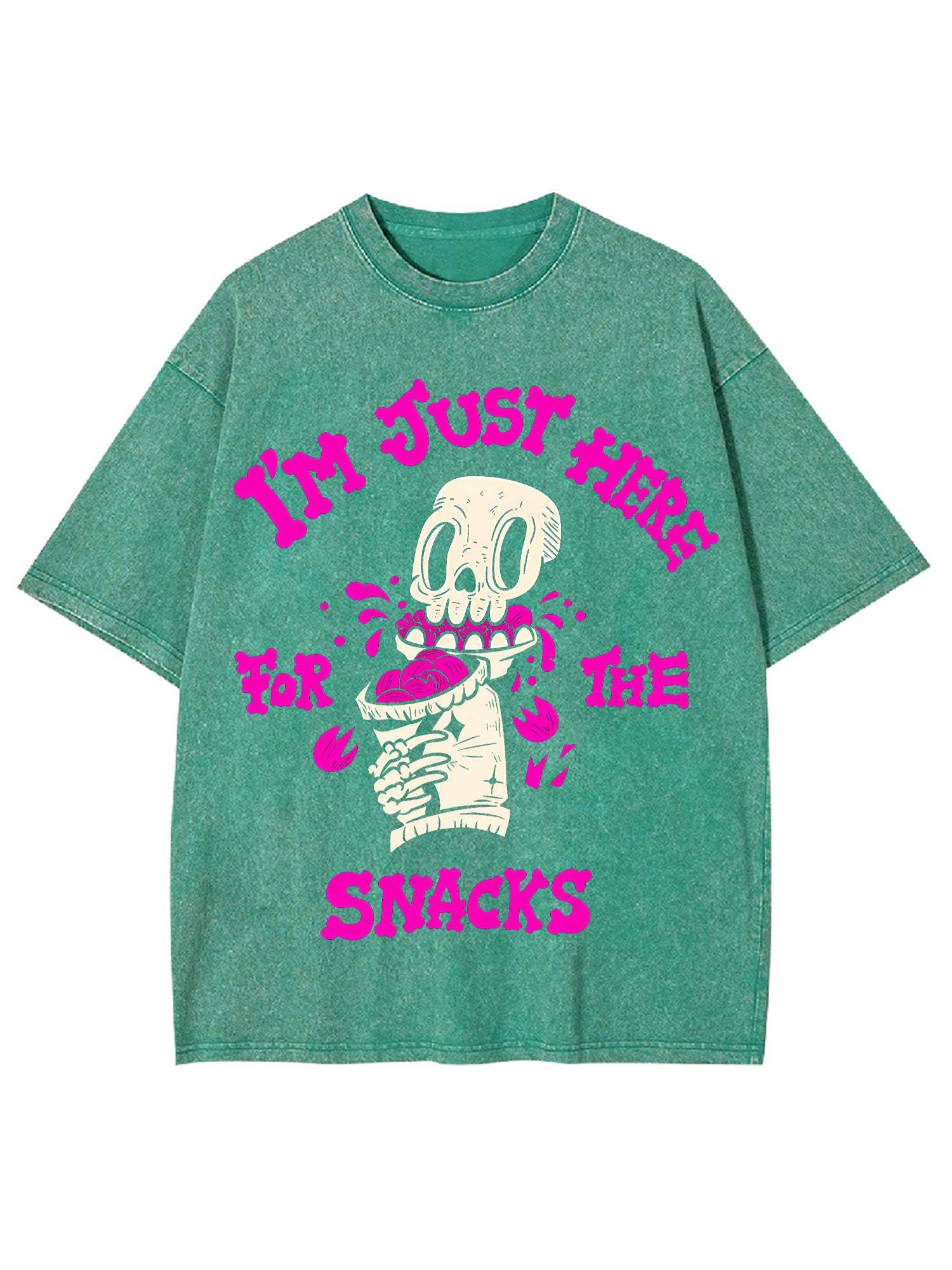 I'm Just Here For The Snacks Washed Tshirt