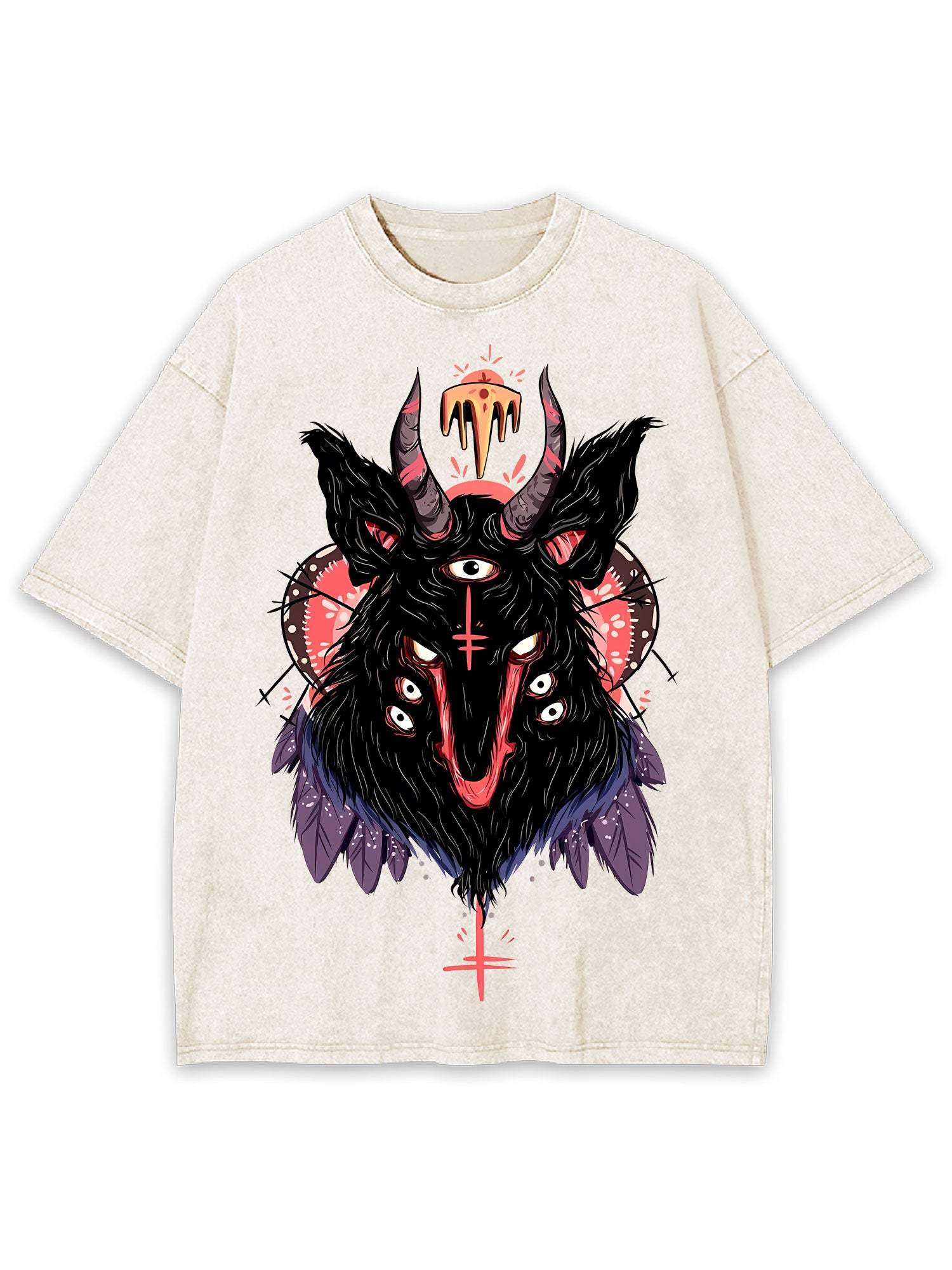 Multi-Eyed Demon Washed Tshirt