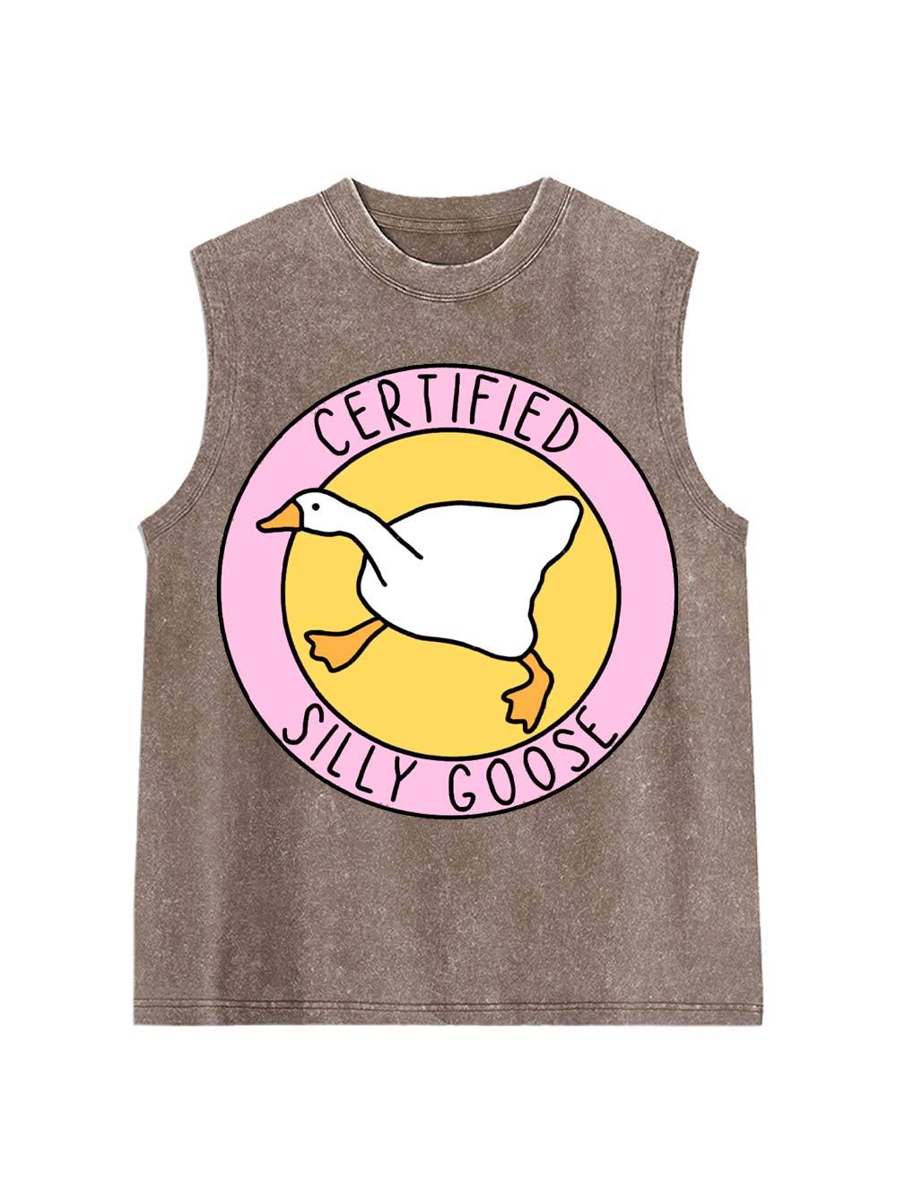 Certified Silly Goose Washed Tank Top