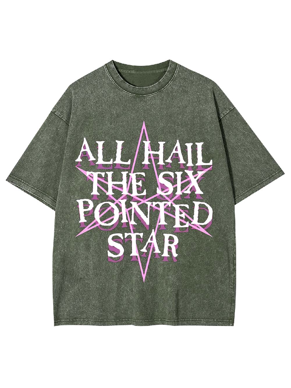 All Hail the Six-Pointed Star Washed Tshirt