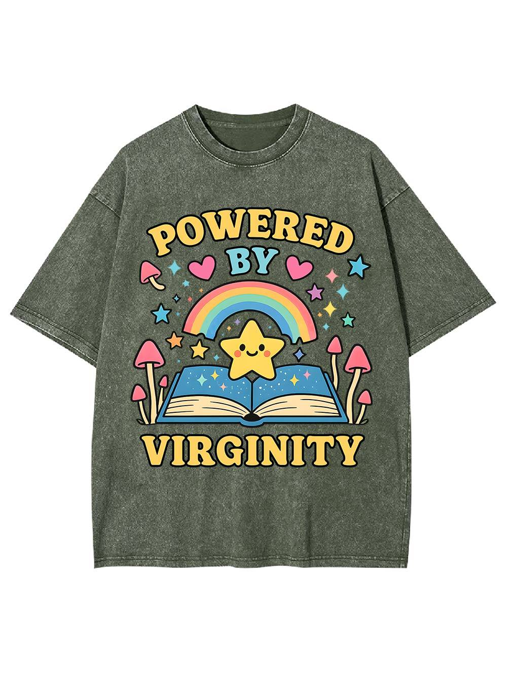 Powered By Virginity Washed Tshirt