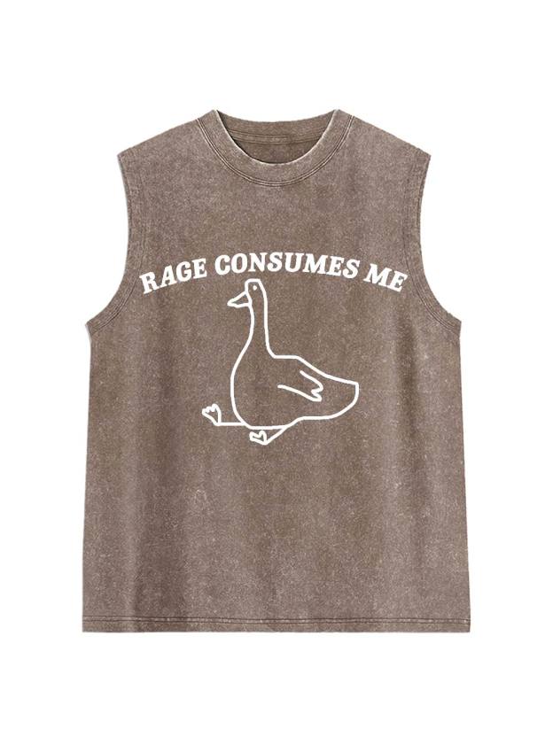 Rage Consumes Me Washed Tank Top