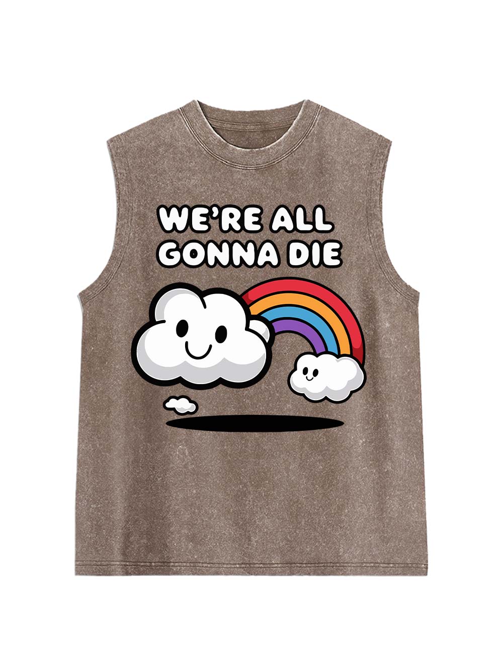 We're All Gonna Die Washed Tank Top