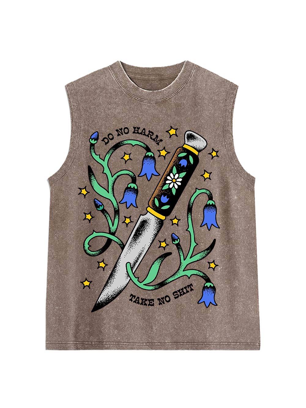 Do No Harm Take No Shit Washed Tank Top