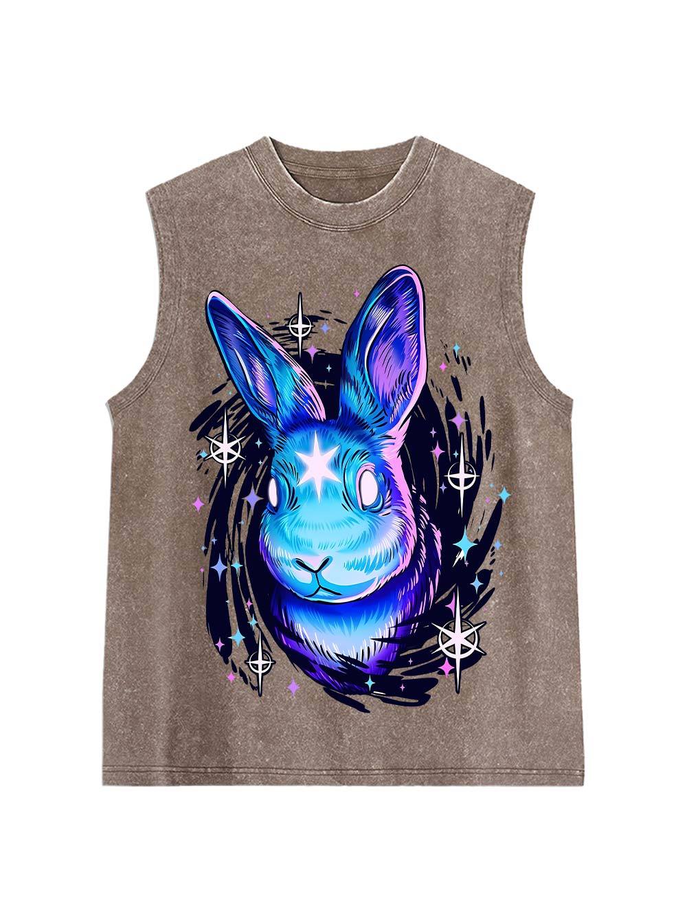 Black Rabbit Hole Washed Tank Top