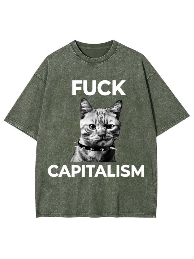 Rebel Cat Washed Tshirt
