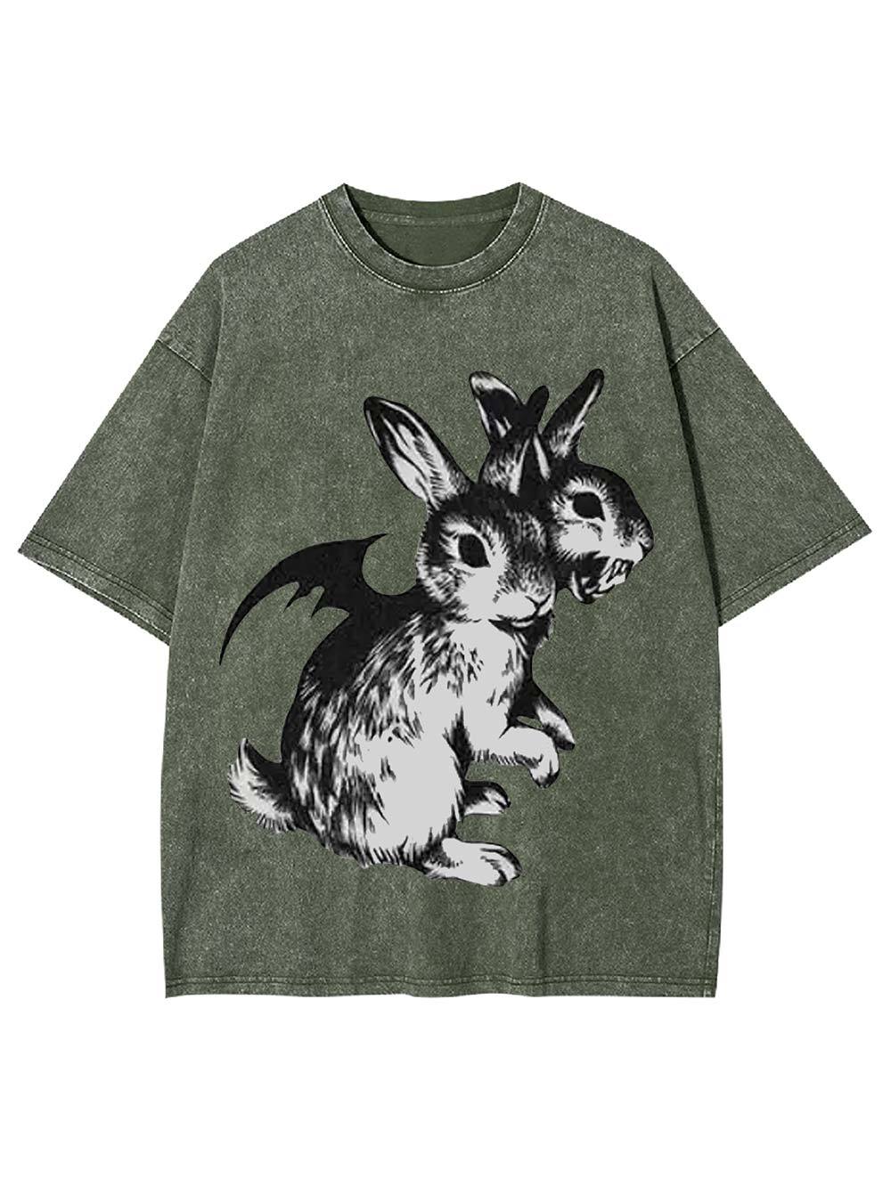 Duality of Bunnies Washed Tshirt
