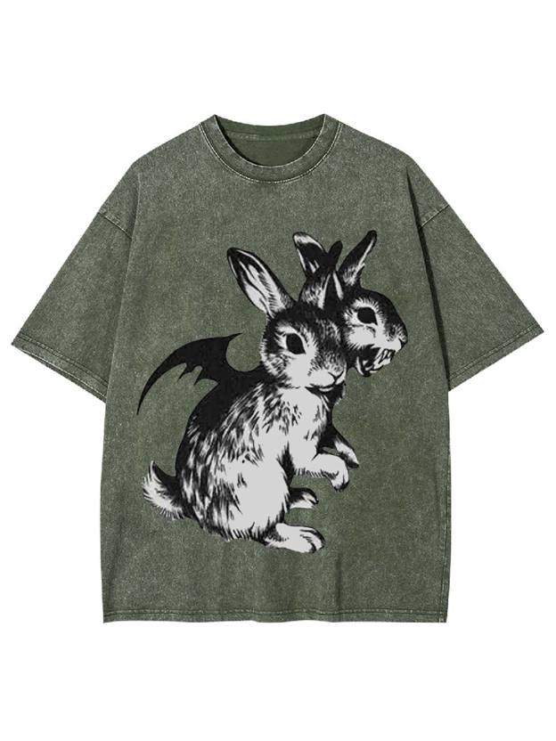 Duality of Bunnies Washed Tshirt