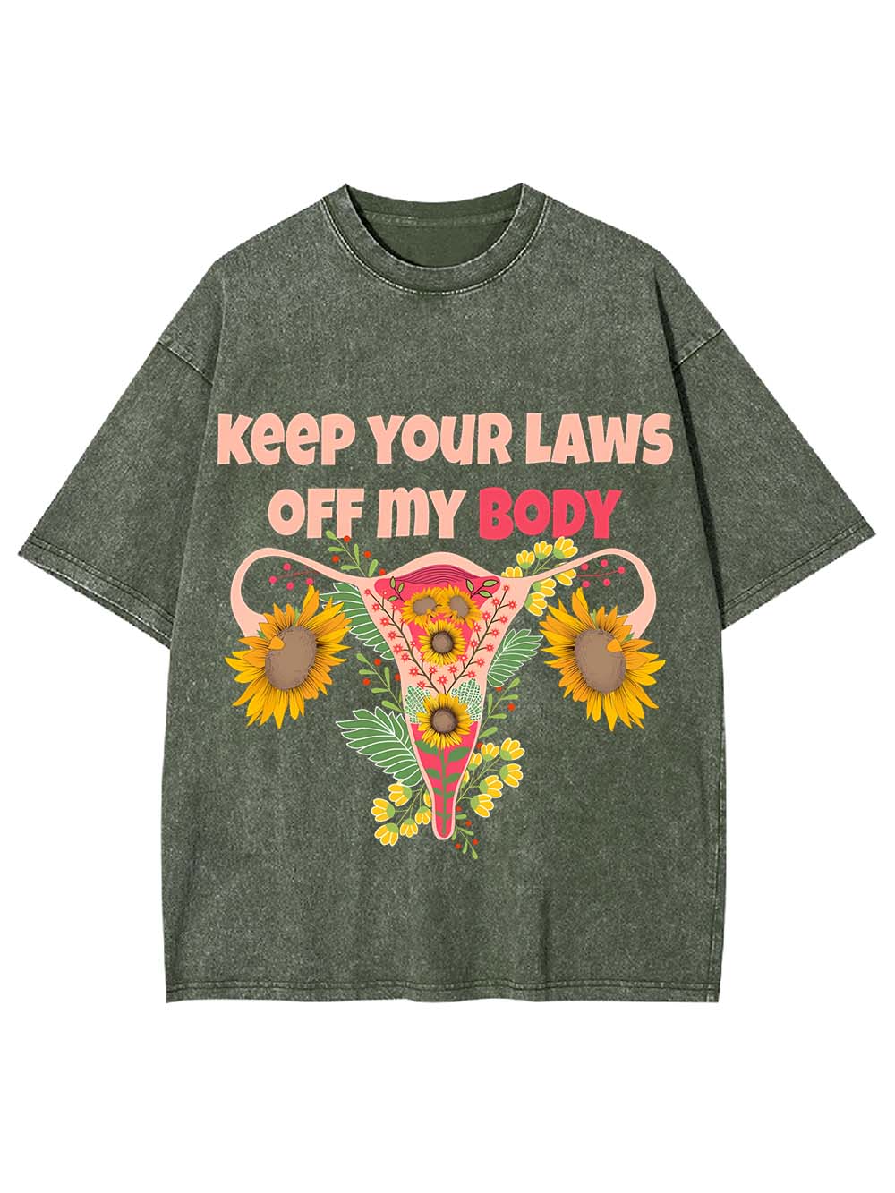 Keep Your Laws Off My Body Washed Tshirt