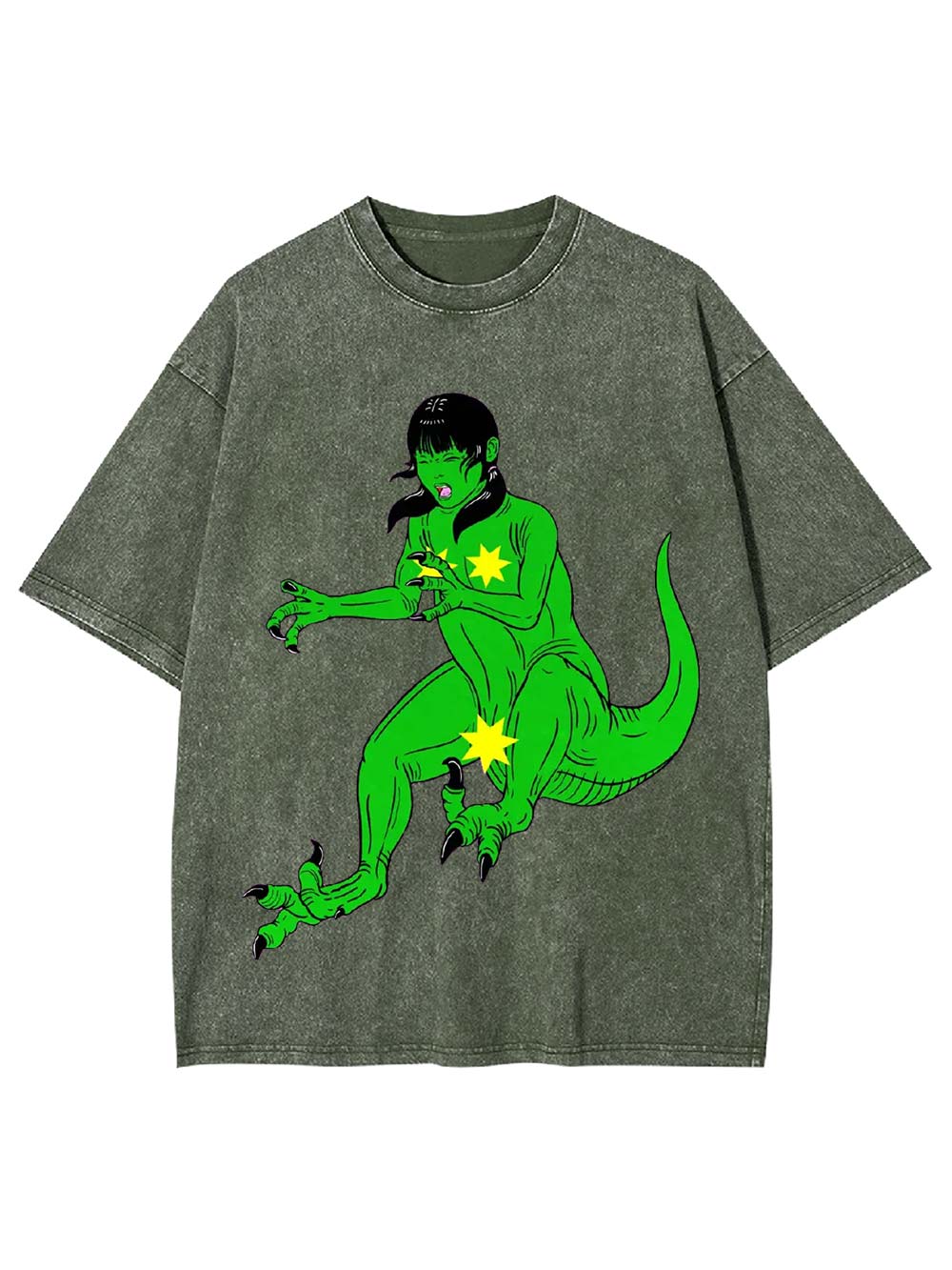 Reptilian Transformation Washed Tshirt