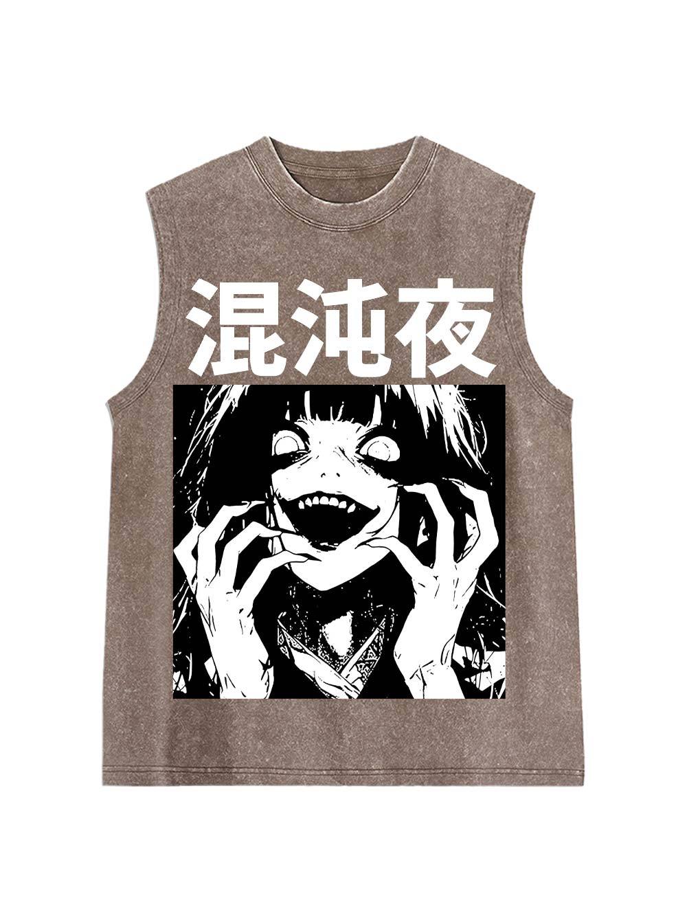 Chaotic Night Washed Tank Top