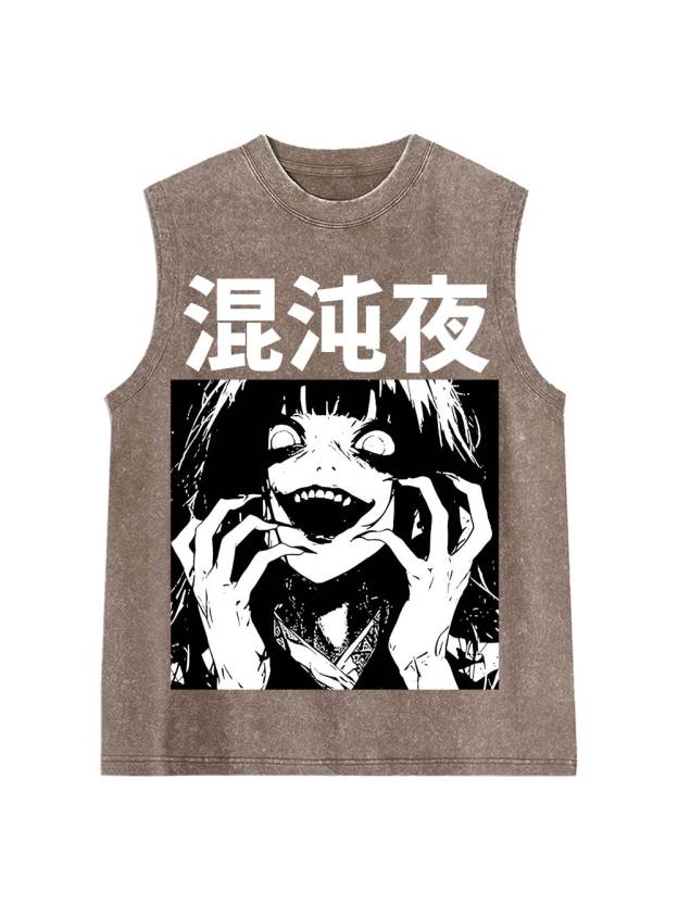 Chaotic Night Washed Tank Top