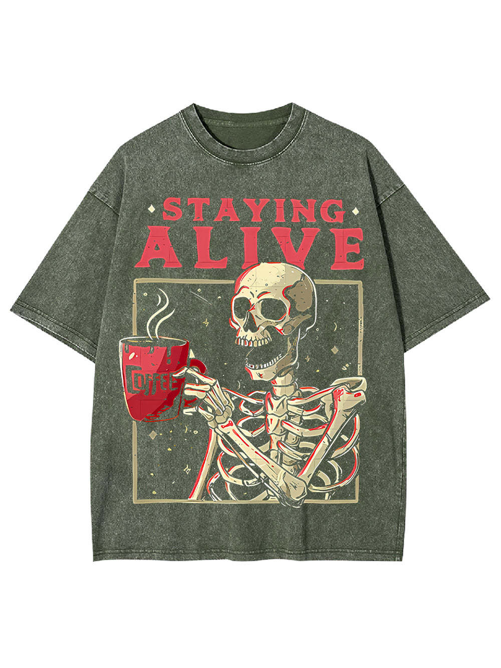 Staying Alive Washed Tshirt
