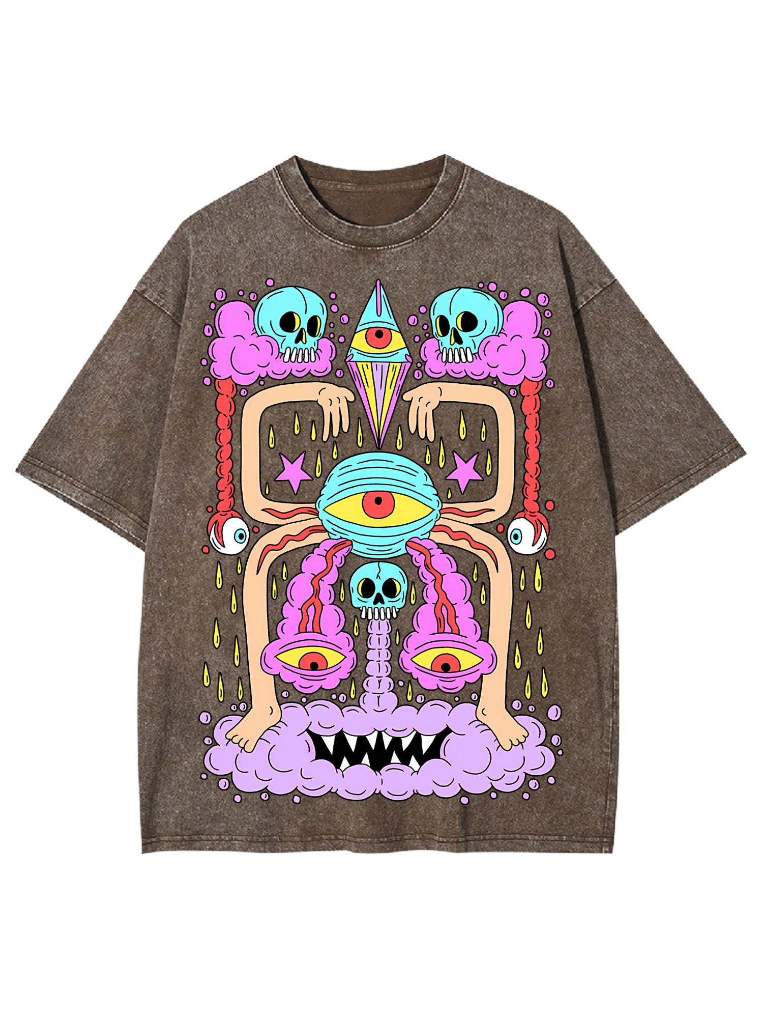 Death And Deranged Washed Tshirt-ClassyOutlaw