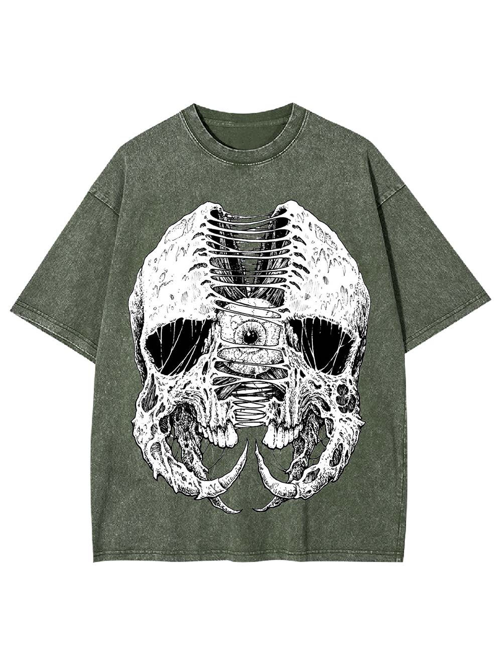 Laced Skull Washed Tshirt