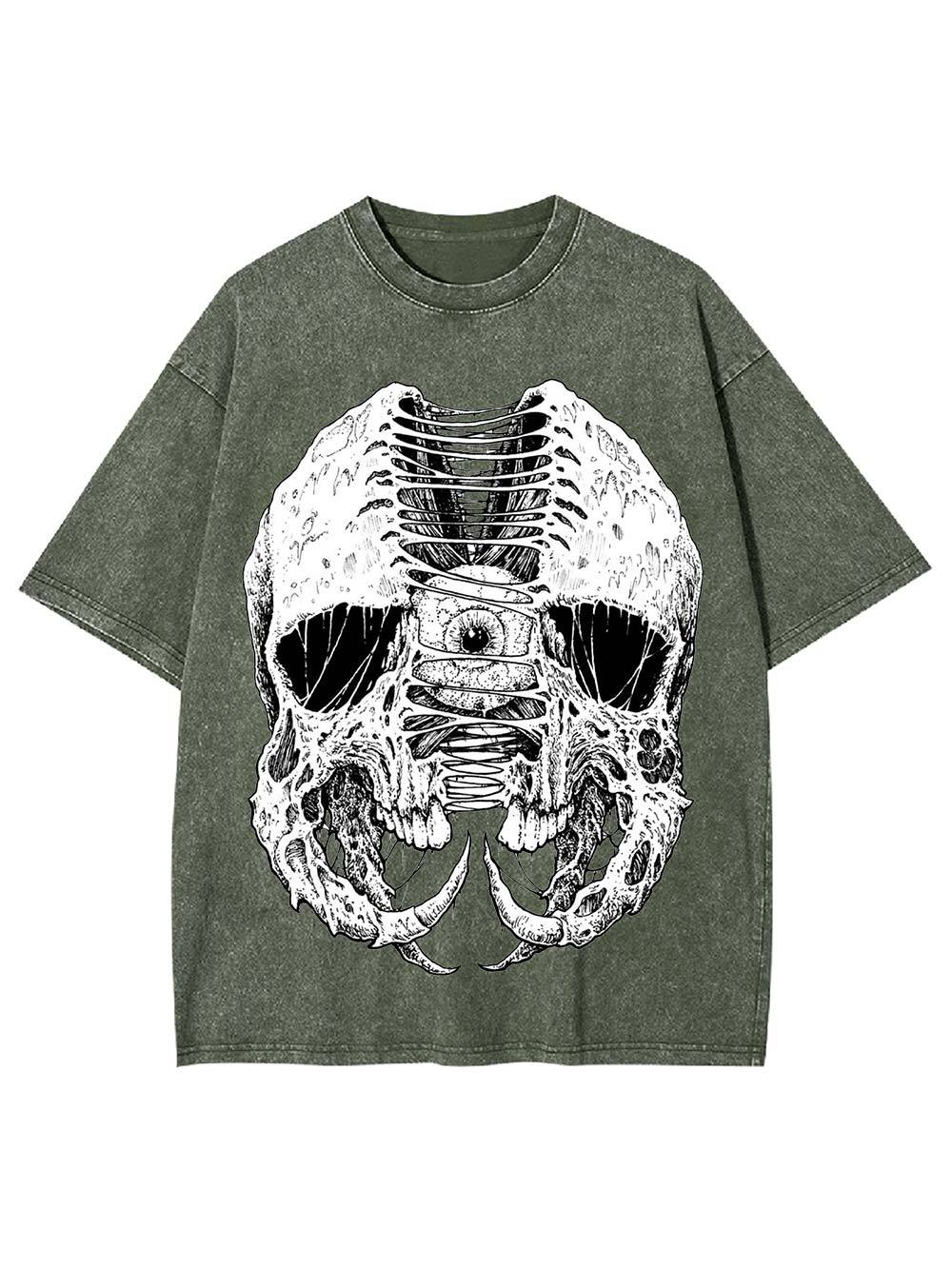 Laced Skull Washed Tshirt