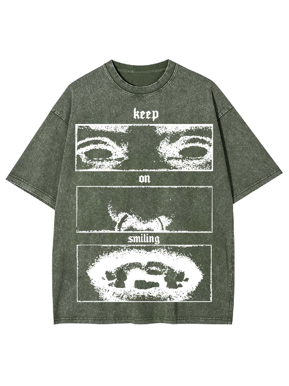 Kepp On Smiling Washed Tshirt