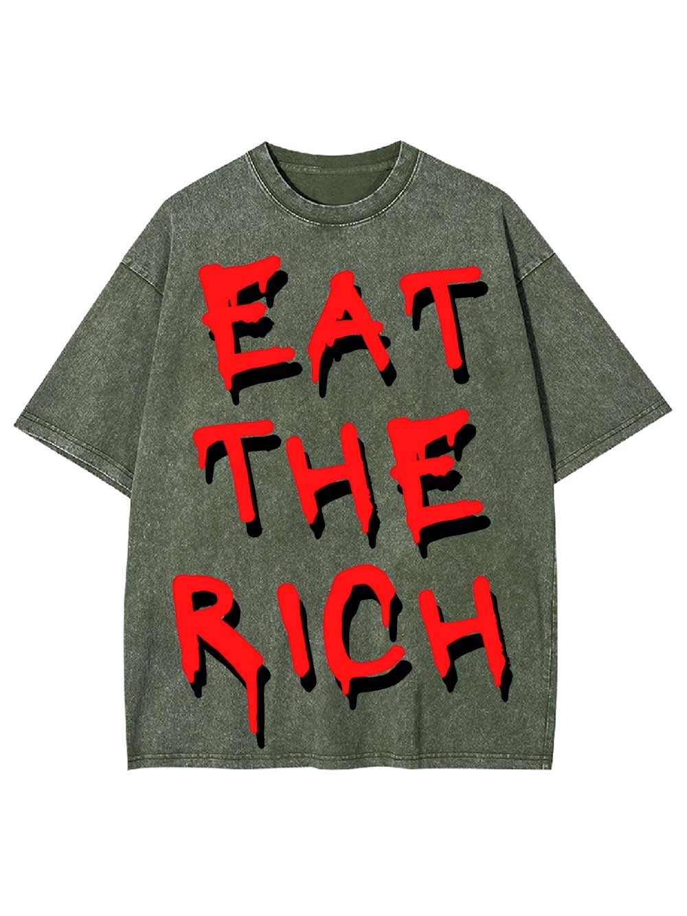 EAT THE RICH WASHED TSHIRT