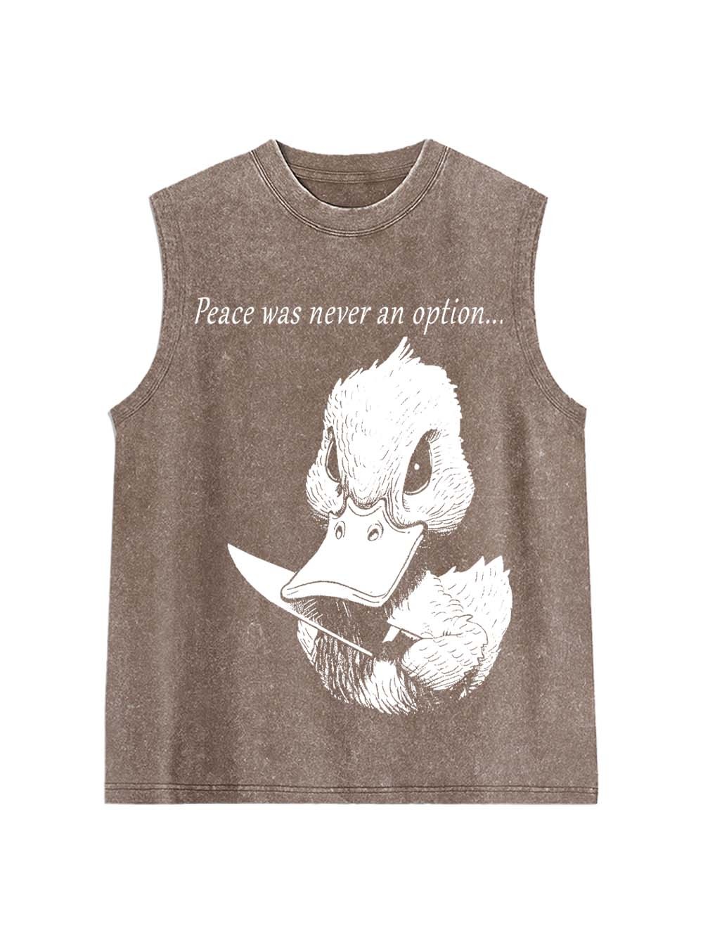 Peace Was Never An Option...  Washed Tank Top