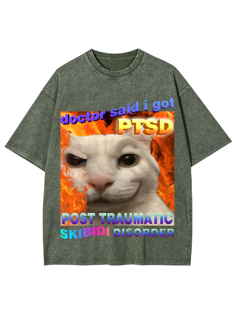 Post Traumatic Skibidi Disorder Washed Tshirt