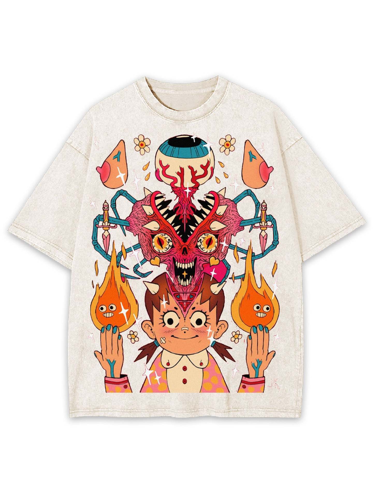Monster Washed Tshirt-ClassyOutlaw Sale