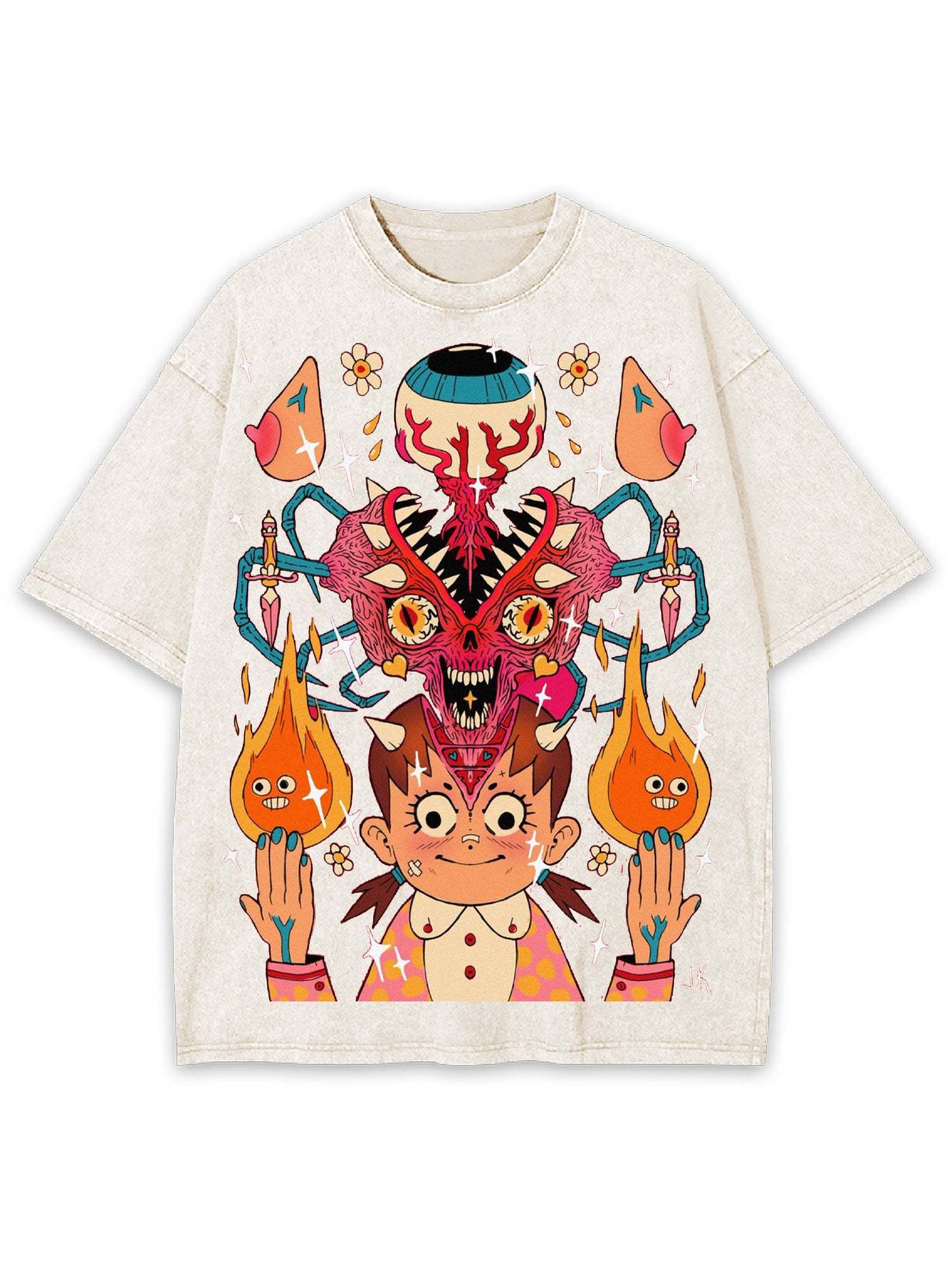 Monster Washed Tshirt-ClassyOutlaw Sale