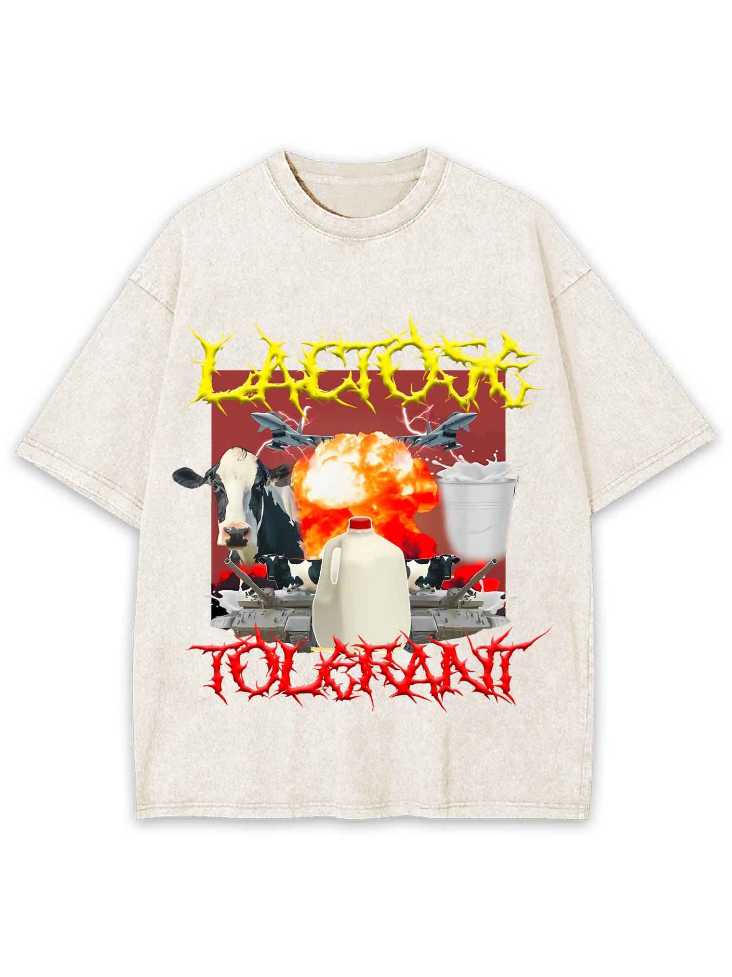 Lactose Intolerant Washed Tshirt