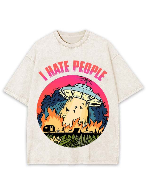I Hate People Washed Tshirt