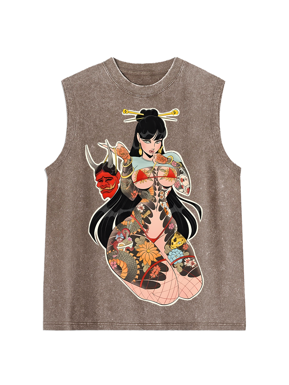 Tattooed Mystique Washed Tank Top