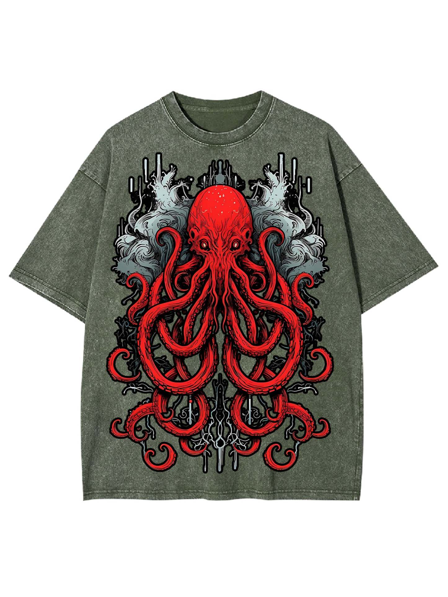 Abyssal Sea Monster Washed Tshirt