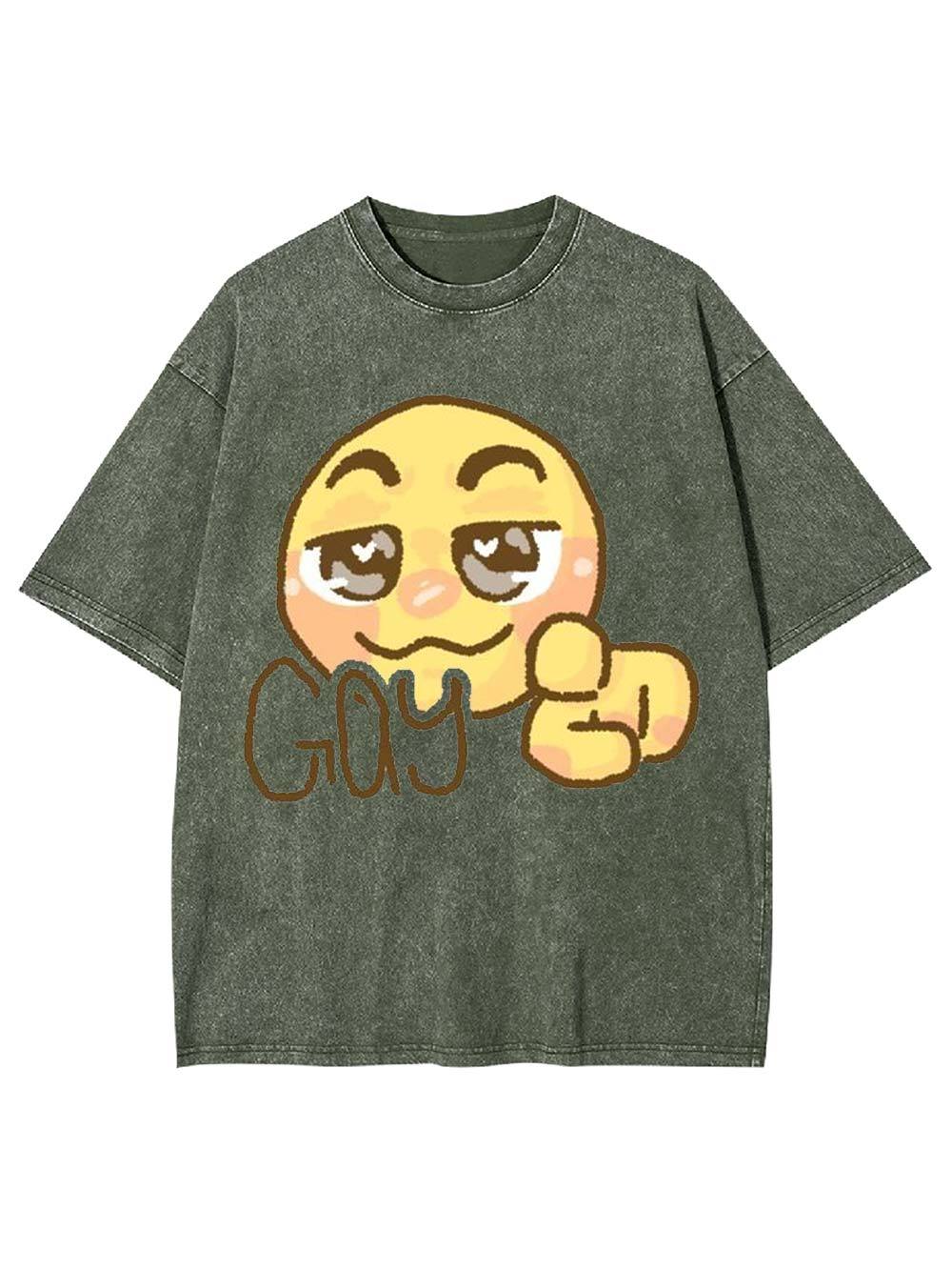 Playful Expression Washed Tshirt