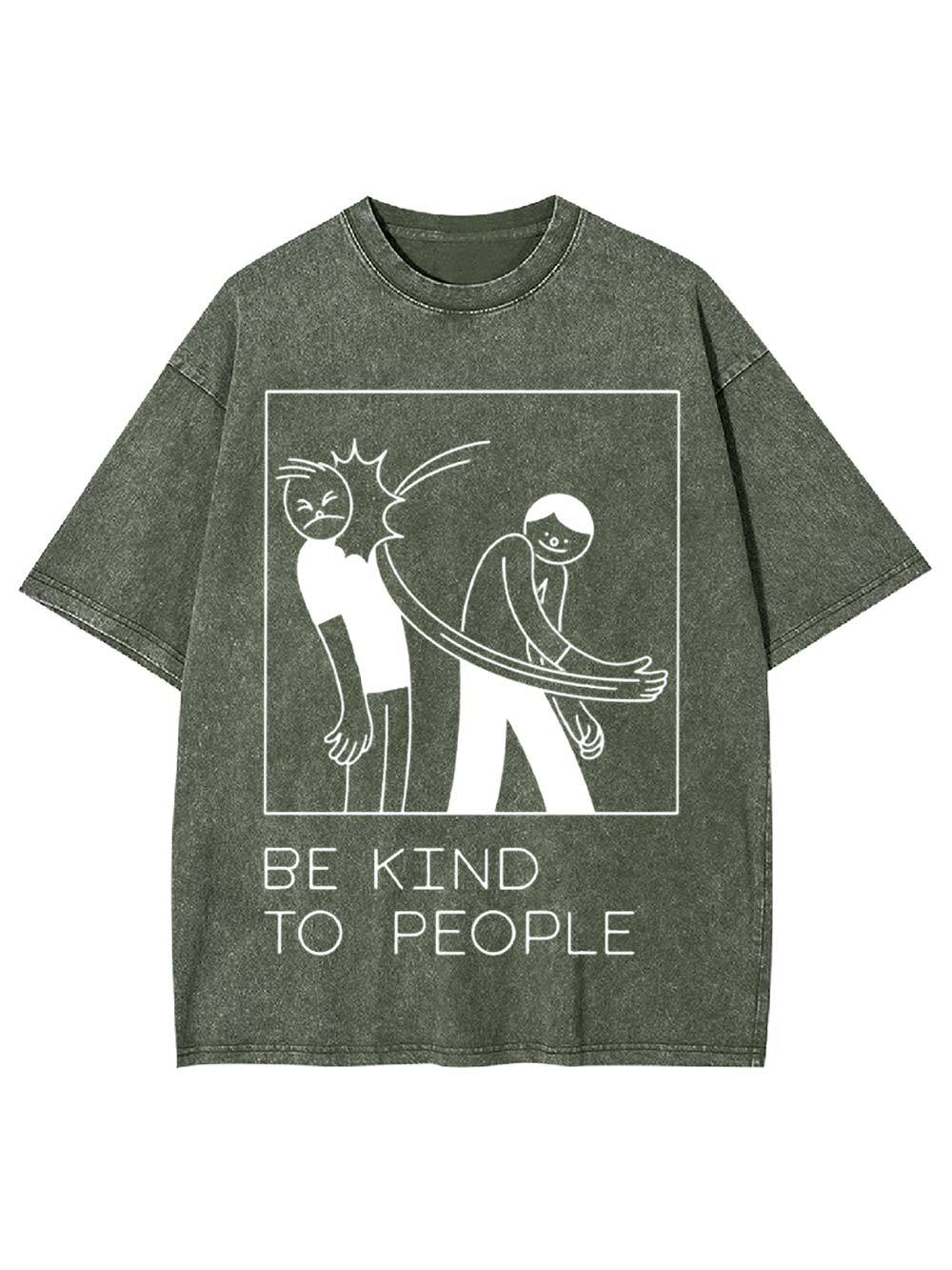 Be Kind to People Washed Tshirt