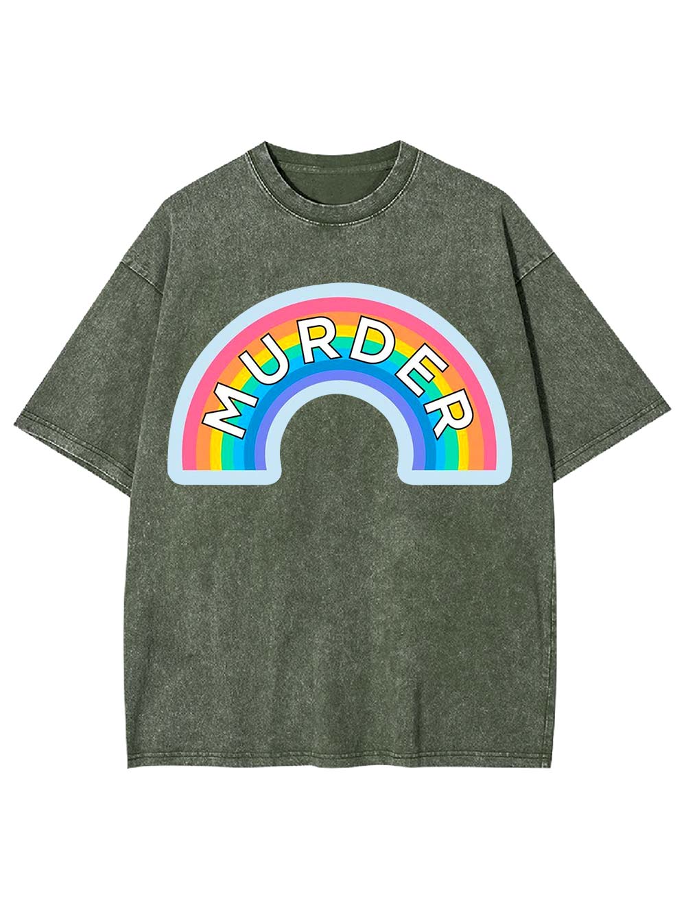 Murder Rainbow Washed Tshirt