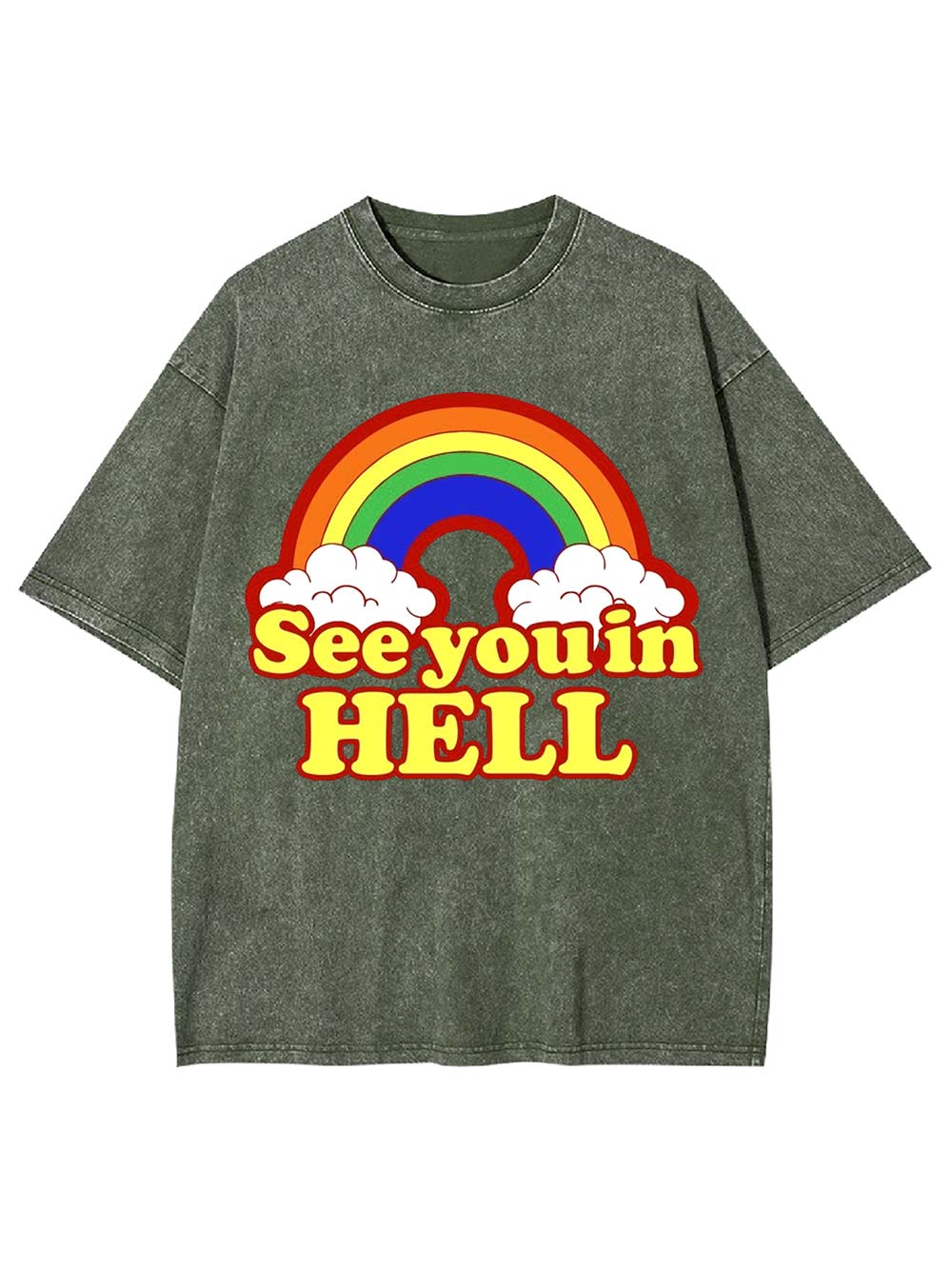 See You in Hell Washed Tshirt