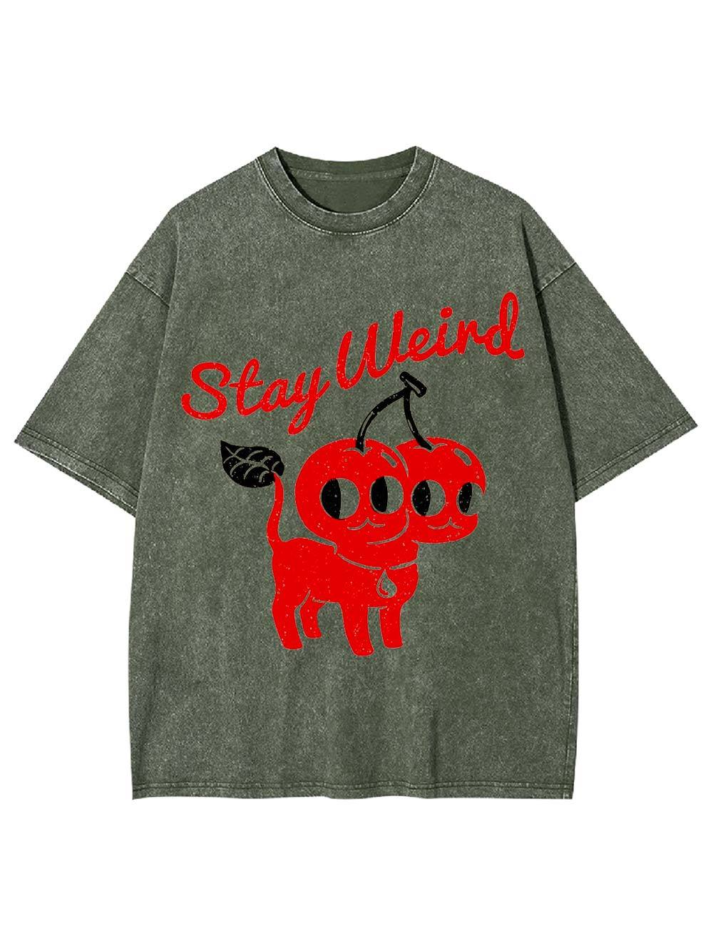 Stay Weird Washed Tshirt