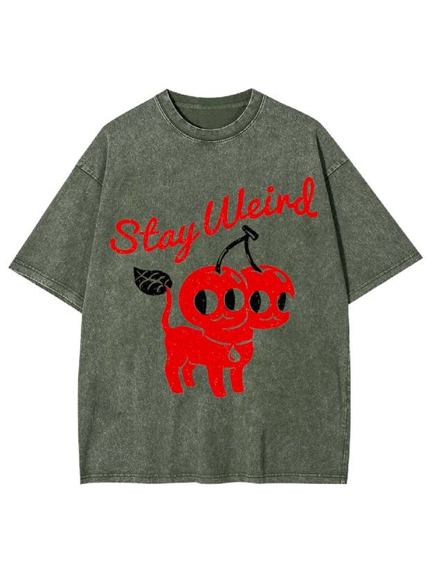Stay Weird Washed Tshirt