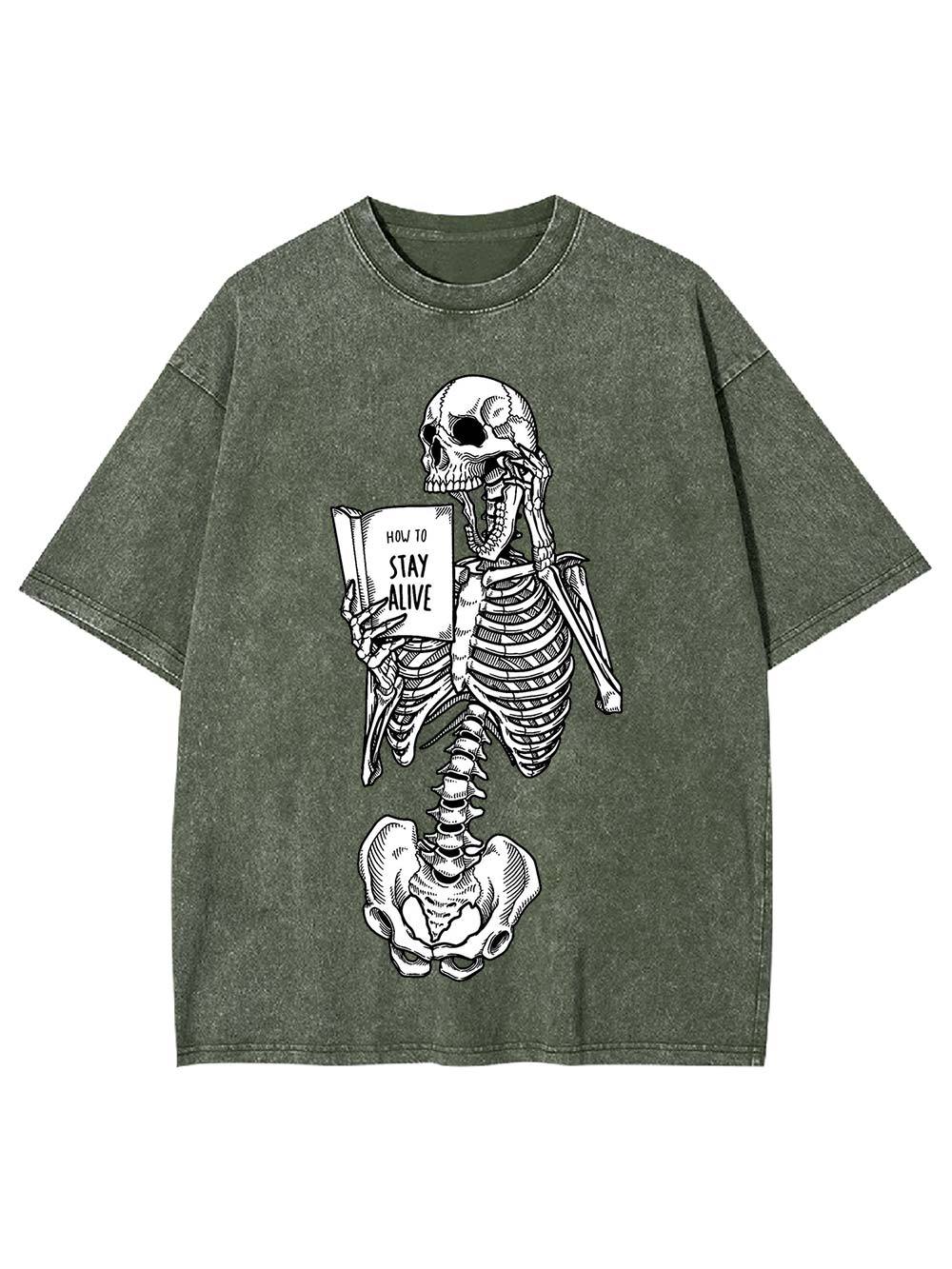 How to Stay Alive Washed Tshirt