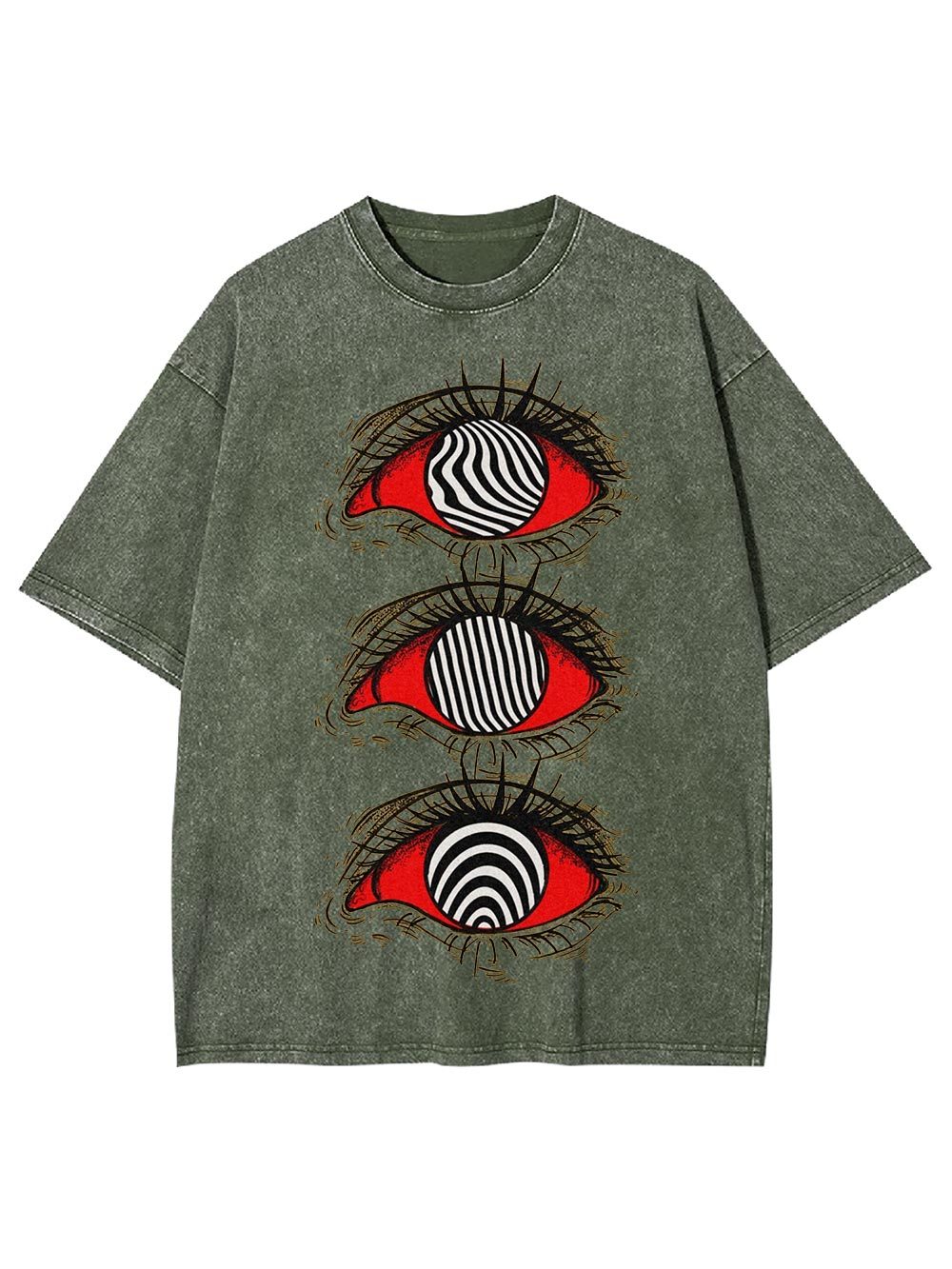 Hypnotic Gaze Washed Tshirt-ClassyOutlaw Sale