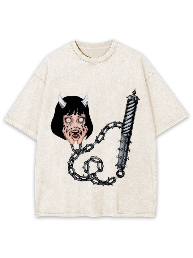 Frightened Demon Washed Tshirt