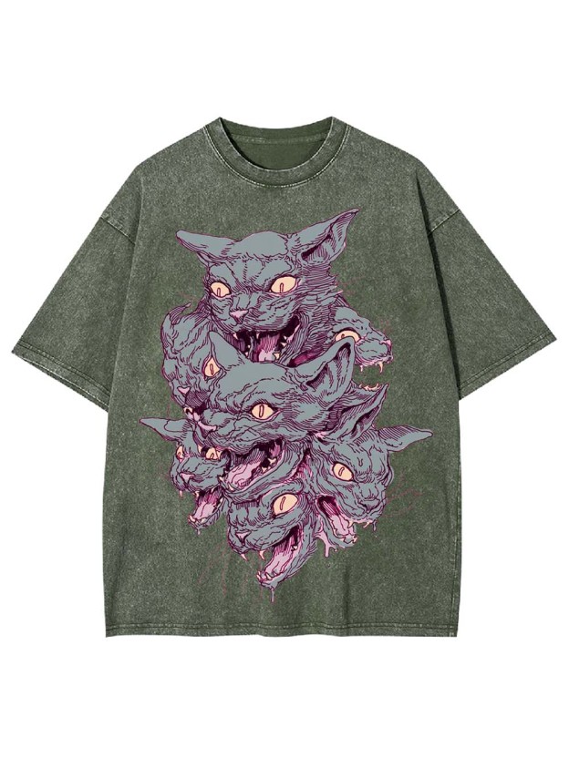 Multi-Headed Beast Washed Tshirt